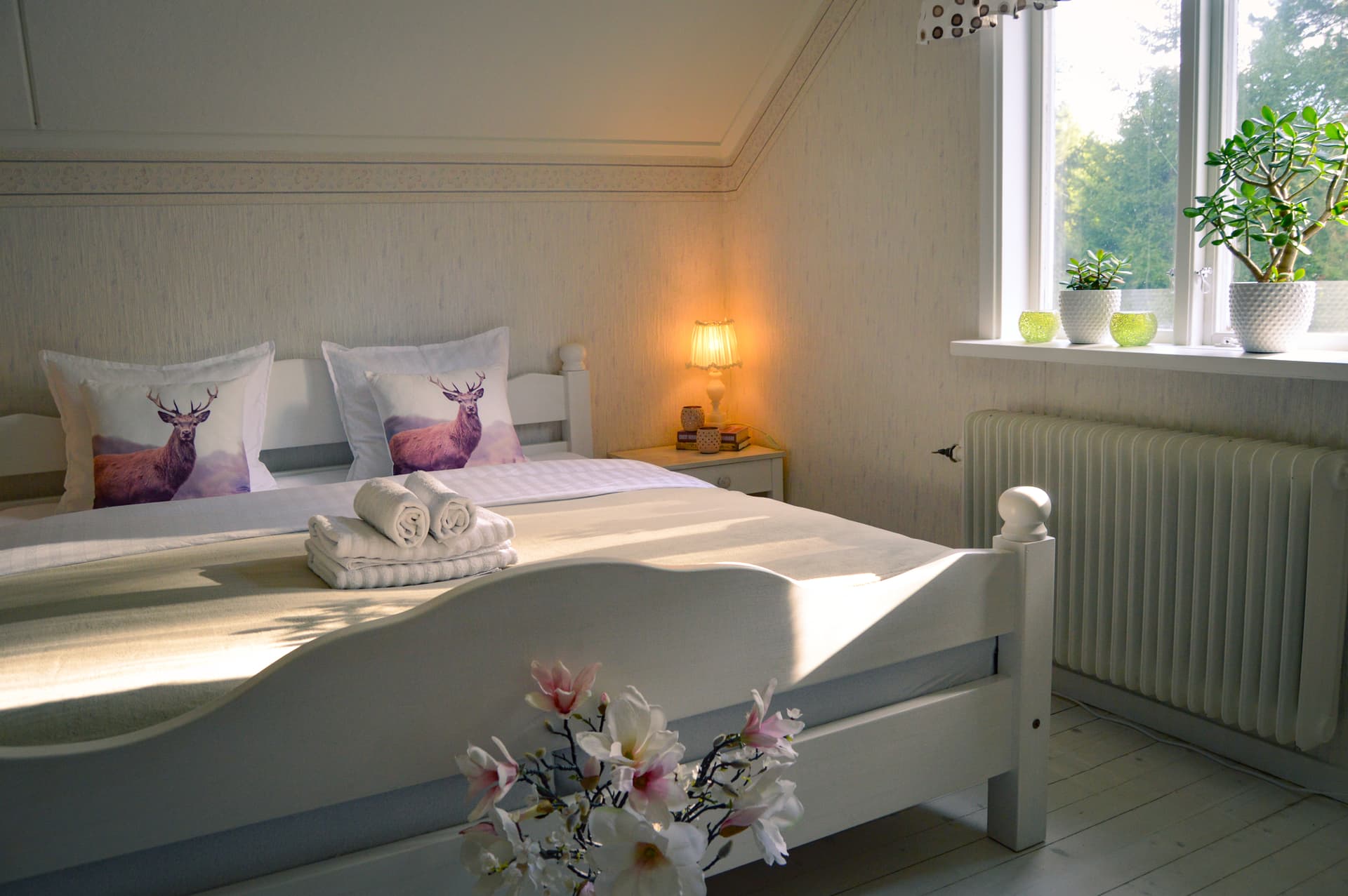 La stanza 'Rådjuret' nel cottage selvaggio.