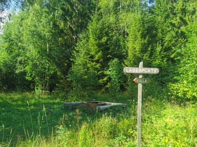 The fireplace at Korslång Smedja