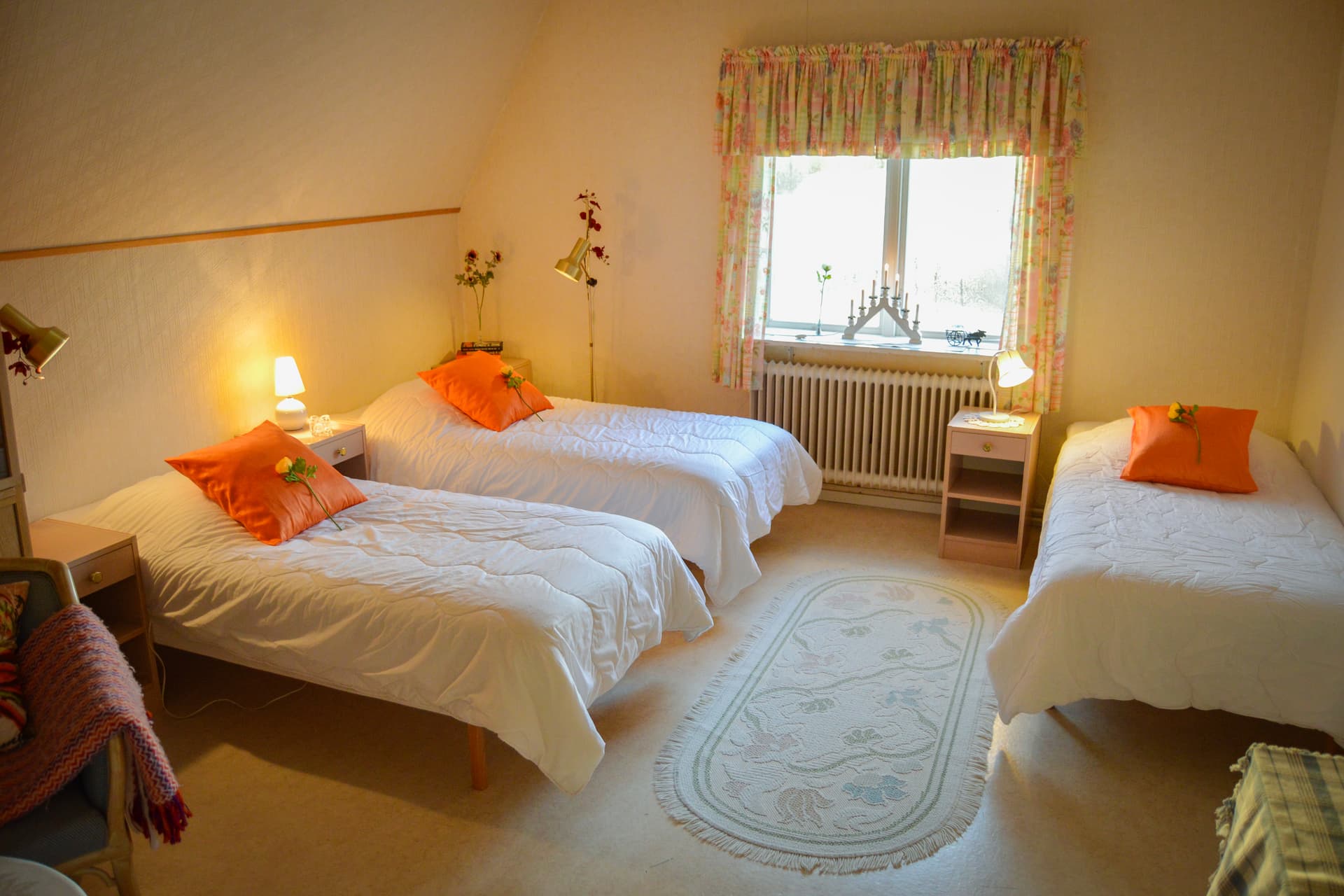 Beds in the Beaver Room at Wilderness Lodge in Sweden.