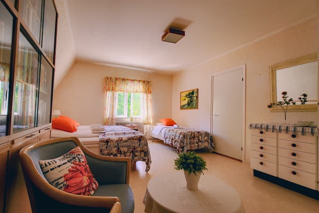 Overview of the Beaver Room at Wilderness Lodge in Sweden. Located in the Malingsbo-Kloten Nature Reserve.