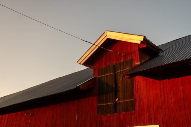 Close up of barn at Bear Hill Ranch
